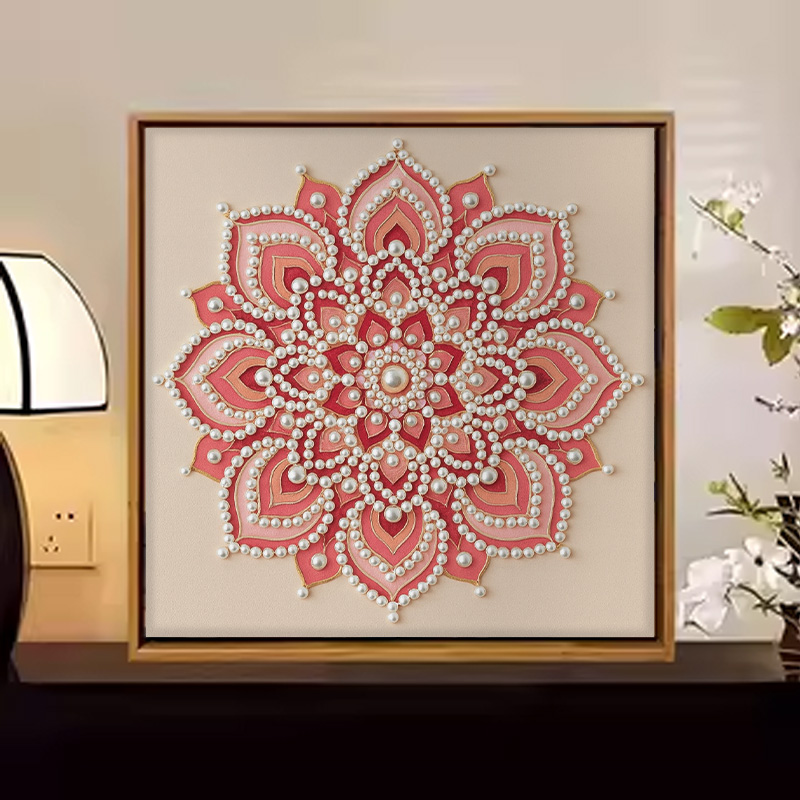 中国风宋锦珍珠画手工DIY材料包