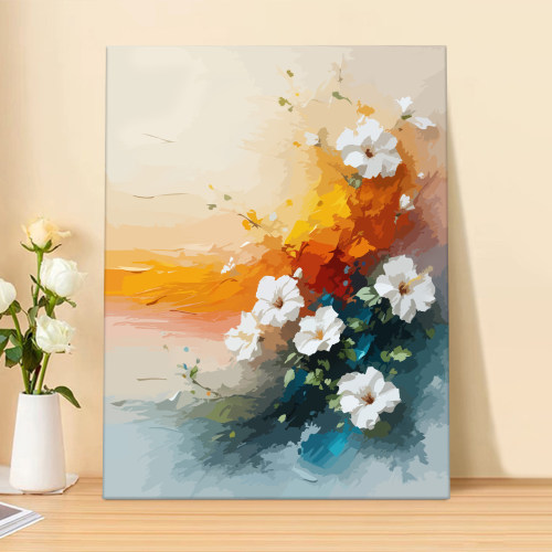 木槿花开成人手工diy摆画