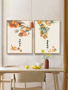 数字油画中国风diy手工大吉大利油彩画填充色客厅中式 手绘装 饰画