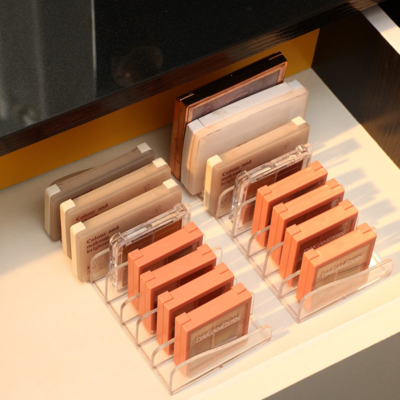 薄利多销化妆品收纳盒桌面抽屉亚克力眼影彩妆气垫粉饼腮红多格置