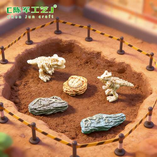 新款微景观创意霸王龙恐龙化石生