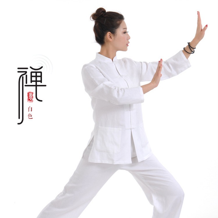 秋冬新款棉麻瑜伽服女装中国风亚麻套装中医技师禅修服浓惠1072