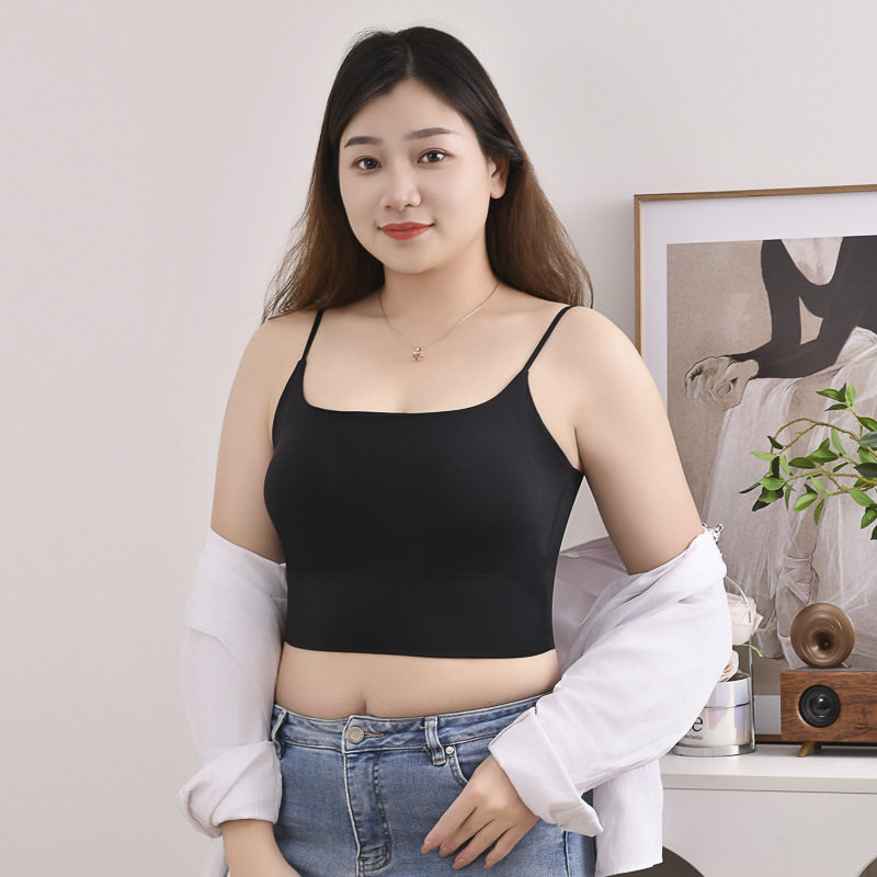 大码凉感冰丝吊带抹胸一