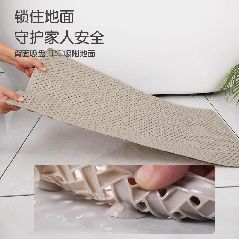 新款编织纹浴室防滑垫子