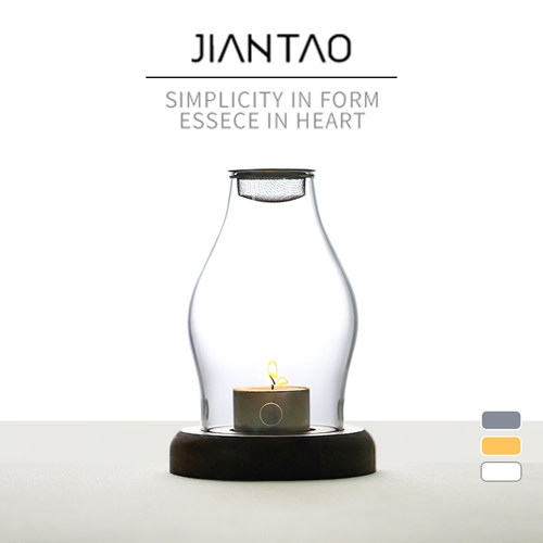 简陶日式复古玻璃烛台家用熏香炉