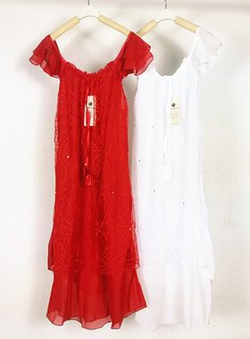 转行蕾丝雪纺夏季睡裙仿真丝绸女人性感雪纺短裙家居服特价