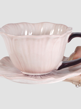 紫色咖啡杯高档咖啡杯咖啡杯子套装2026新款高端咖啡杯法式茶具