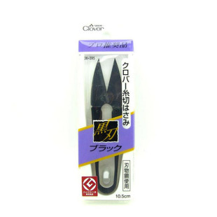 黑刃纱线剪刀36 Clover日本可乐牌工具 10.5cm 黑纱剪 395 尖头