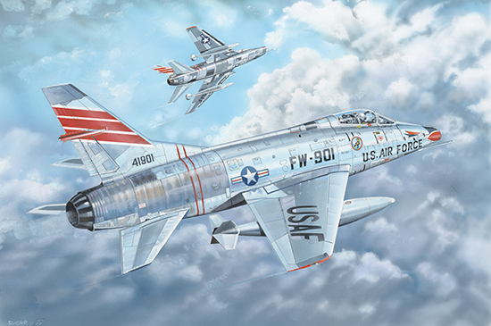 小号手 03221 1/32f-100c"超佩刀"战斗机