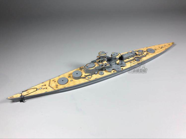 川渝cy700027 1/700格奈森瑙战列舰木甲板 含锚链 配田宫77520