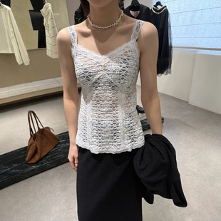 摩登mdeng197纯欲风重工蕾丝吊带女2025春季 性感内搭上衣452 新款