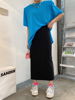 摩登197中长开叉韩版直筒半身裙