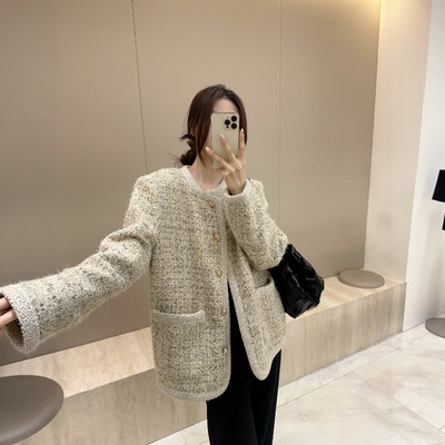 摩登197新款小香风圆领外套