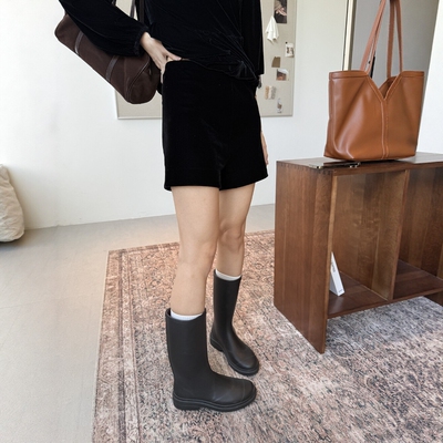 摩登197丝绒骑行短裤高腰百搭