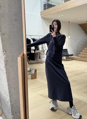 摩登mdeng197时尚休闲外套半裙两件套女2025春新气质百搭套装1F33