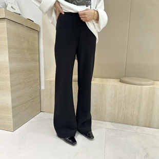 2K131 显瘦长裤 摩登mdeng197高腰腰简约加绒加厚微喇裤 女2025冬季