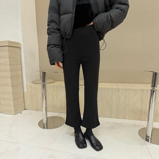 新款 女2025冬季 2K608B 显瘦九分裤 摩登mdeng197交叉宽腰头加绒修身