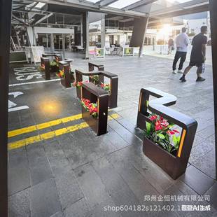 交通隔离桩车挡人车分流护栏可拆卸S型景区商业街电动车隔离栏