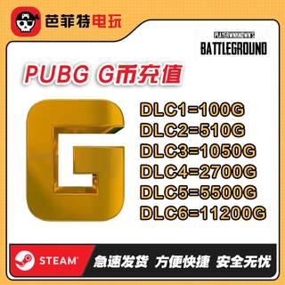 PUBGG币绝地求生皮肤官方G币金币游戏币充值点券吃鸡兑换码CDK