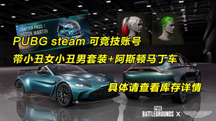 绝地求生PUBG小丑男小丑女礼包吃鸡皮肤STEAM阿斯顿马丁车成品号