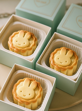 中秋小兔子月饼模具卡通米菲兔冰皮月饼模具山药绿豆紫薯糕压花模