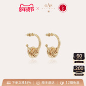 素耳环个性 BIJOUX秘境系列耳环女小金爵金属元 法国进口 GAS
