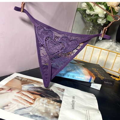 超薄透明心形性感女人丁字裤