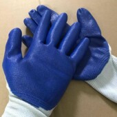 十三针尼龙丁睛手套浸胶防滑手套涂胶耐用耐油劳保工作N518手套
