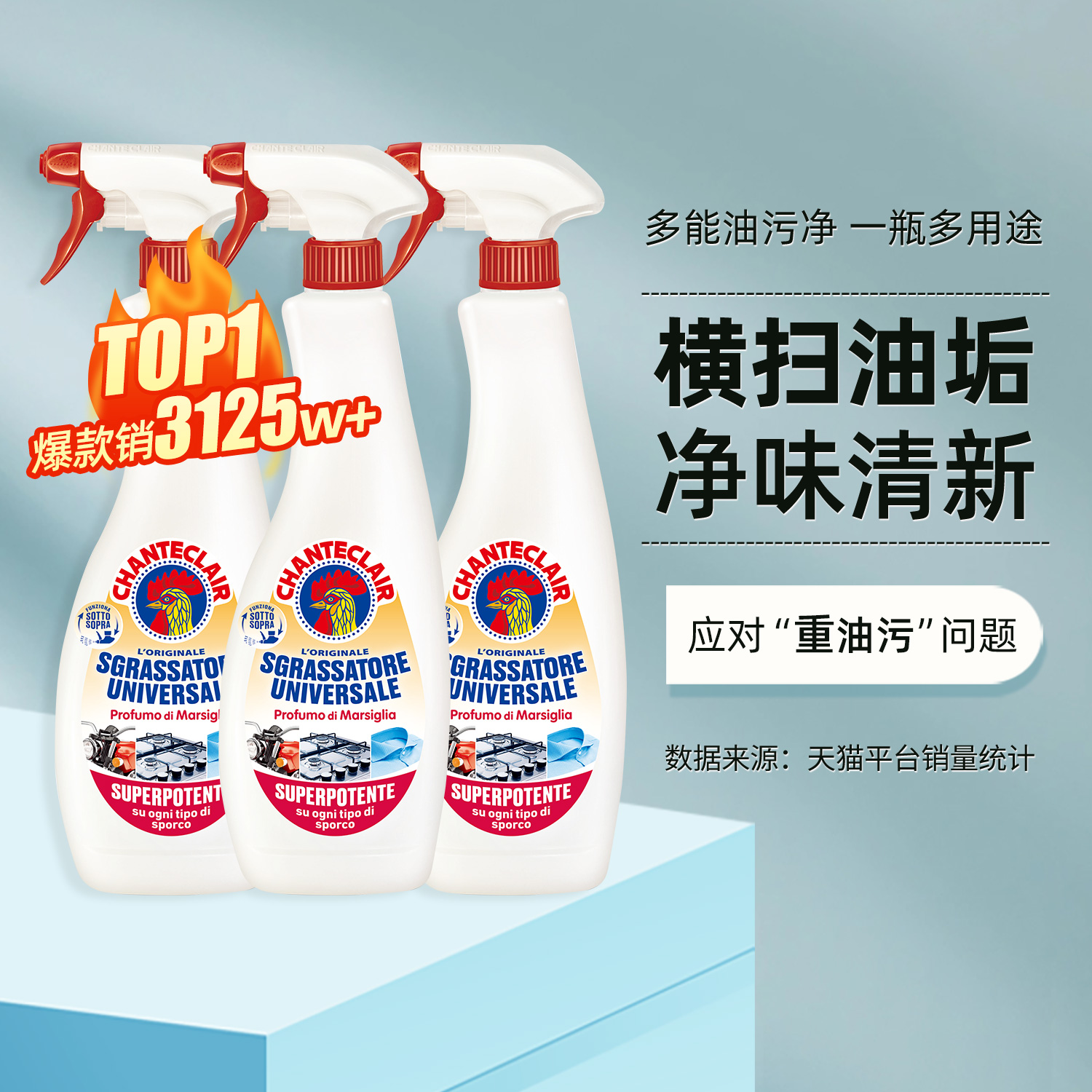 大公鸡油污净厨房去重油污清洁剂