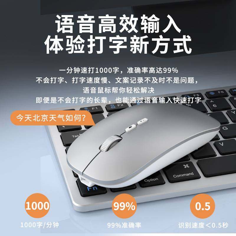 AI智能语音鼠标ai大模型带人有线鼠标