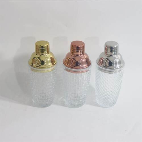 Glass flask bar tool to weave glass and stainless steel flas