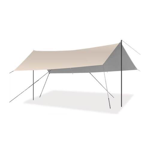 Out-of-the-door camp camping tent with logo in the shades of