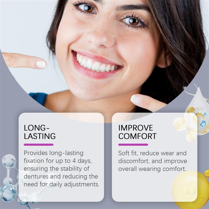 Its a fixed sticker for the teeth, and its more comfortable