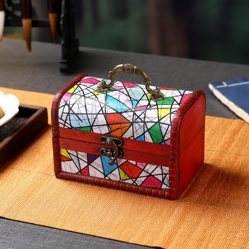 An old wooden box with a box of treasures to escape from a b