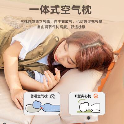 Auto-inflated mattresses, camping tents with air mattresses,