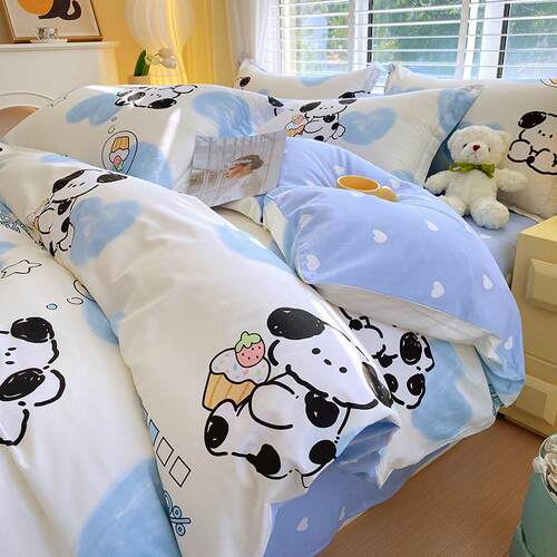 100 pairs of four sets of cotton cotton bed linen with three