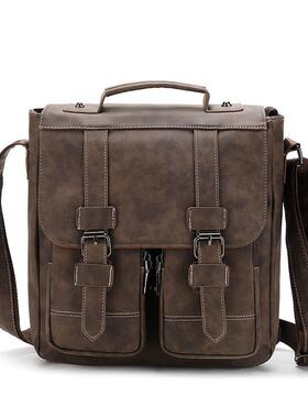 Omerician men slanting their backpacks, and old men slantin