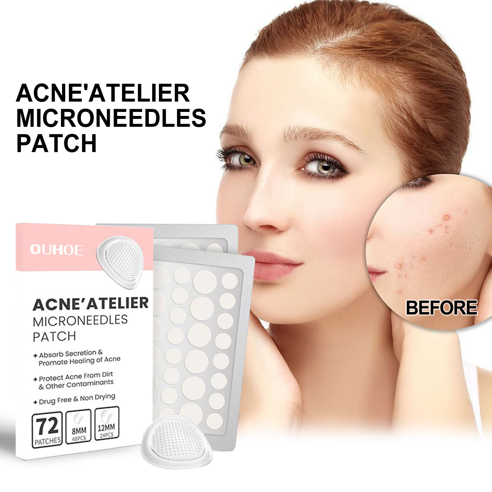 Ouhoe Pimple Patch Face Redness Repair Pimple Acne Clean