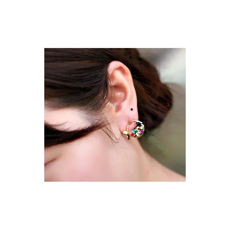 Fashion ear nails. Clown ear nails with no earrings.