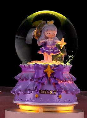 A multi-carton snowbox with a crystal ball creative birthday