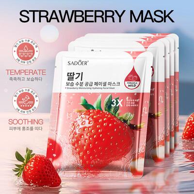 Strawberry moist water-filled surfaces.