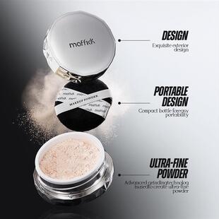 Softly made-up powdered, oil-controlled, long-skinned, sweat