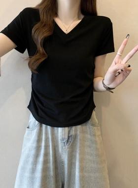 Pure-coloured fat MMV with a short-sleeve T-shirt, 2024 summ