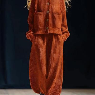 Autumn 2025 Ms. Pure-coloured long-sleeved and loosely knitt