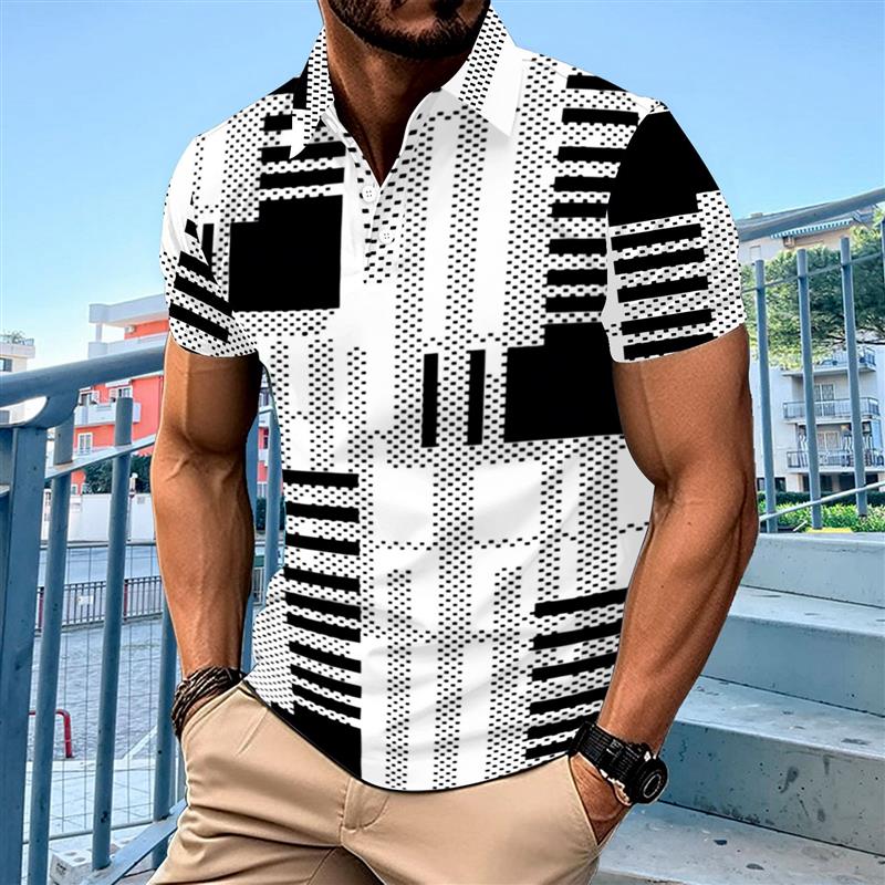 The mens leisure POLO shirts are digitally stamped over but