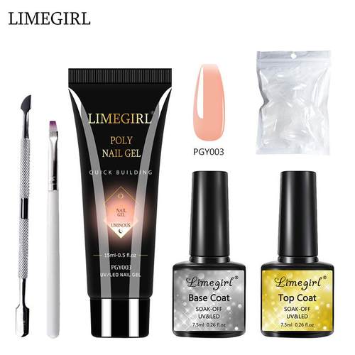 Six nail kits, crystal extensions, caps, bottom caps, platfo