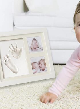 The babys handprints are muddled and the babys birth is re