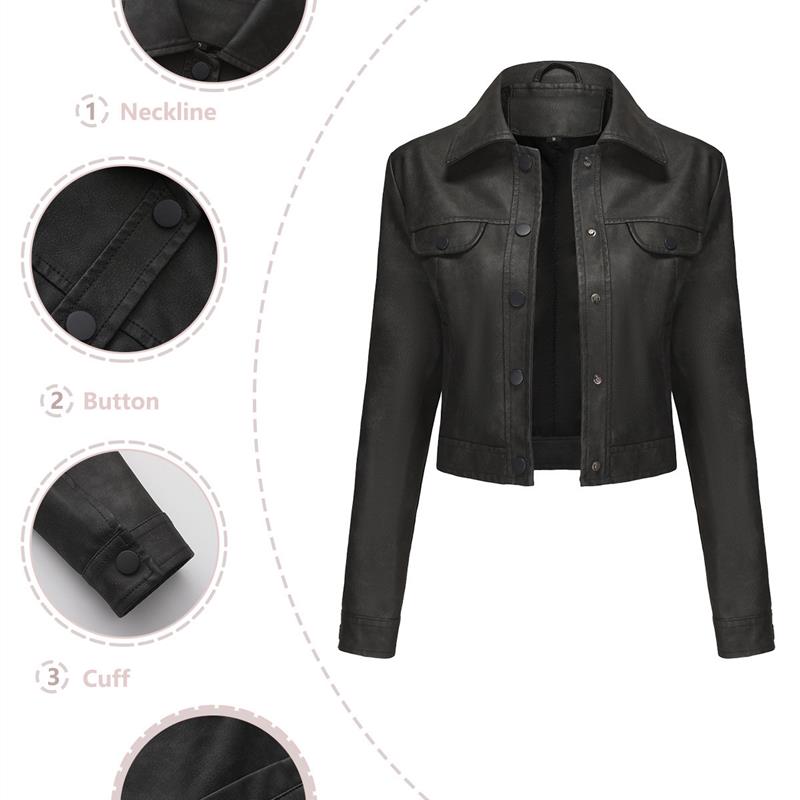 In the spring and autumn of 2024, a woman in thin leather co