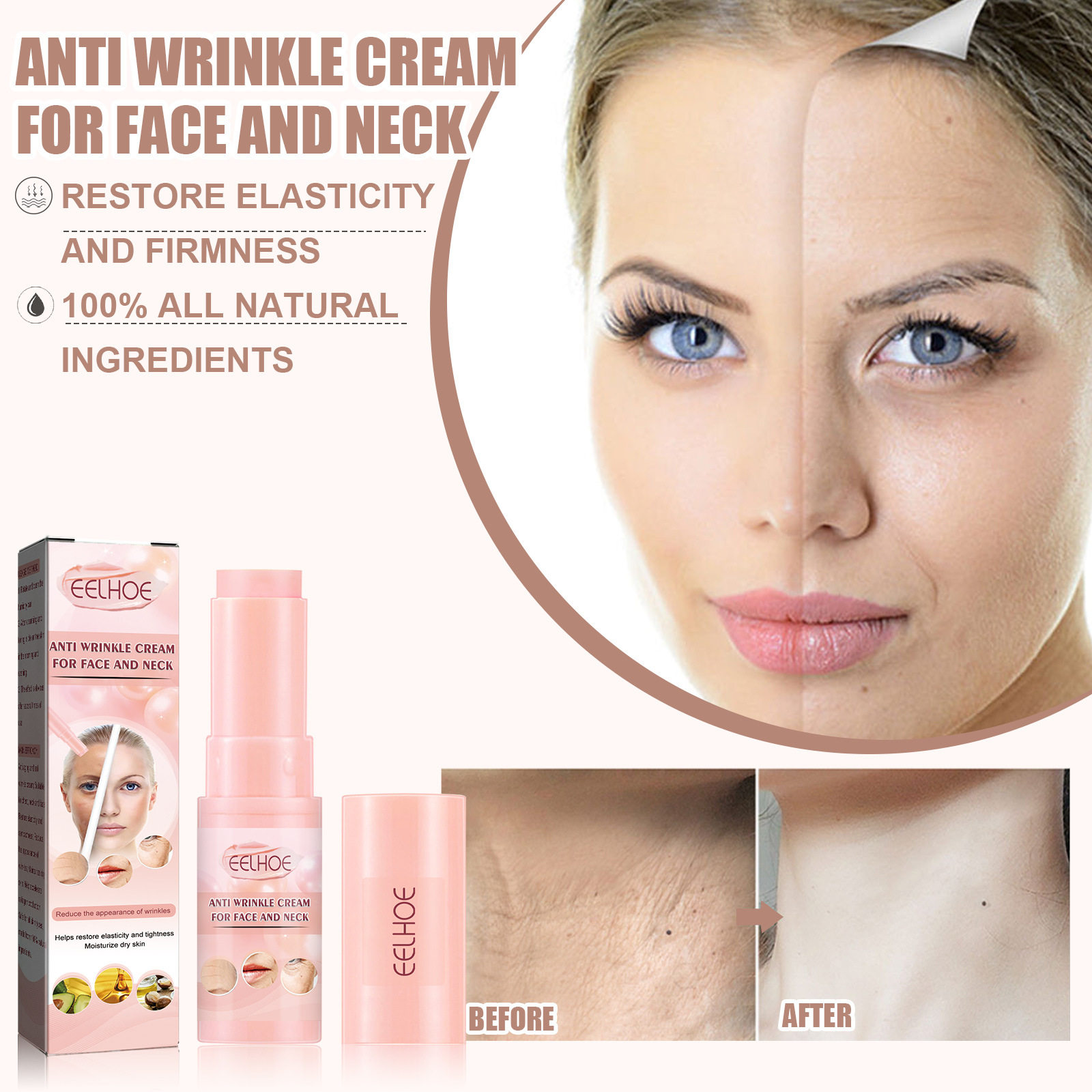 Anti-aging Cream Stick For Desalinating Facial Fine-lines
