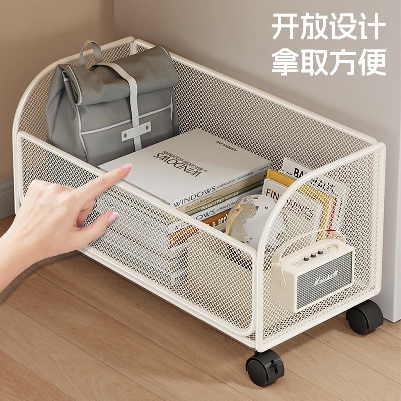 Book wrapping shelves can be moved to a high school bag unde